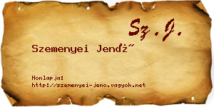 Szemenyei Jenő névjegykártya